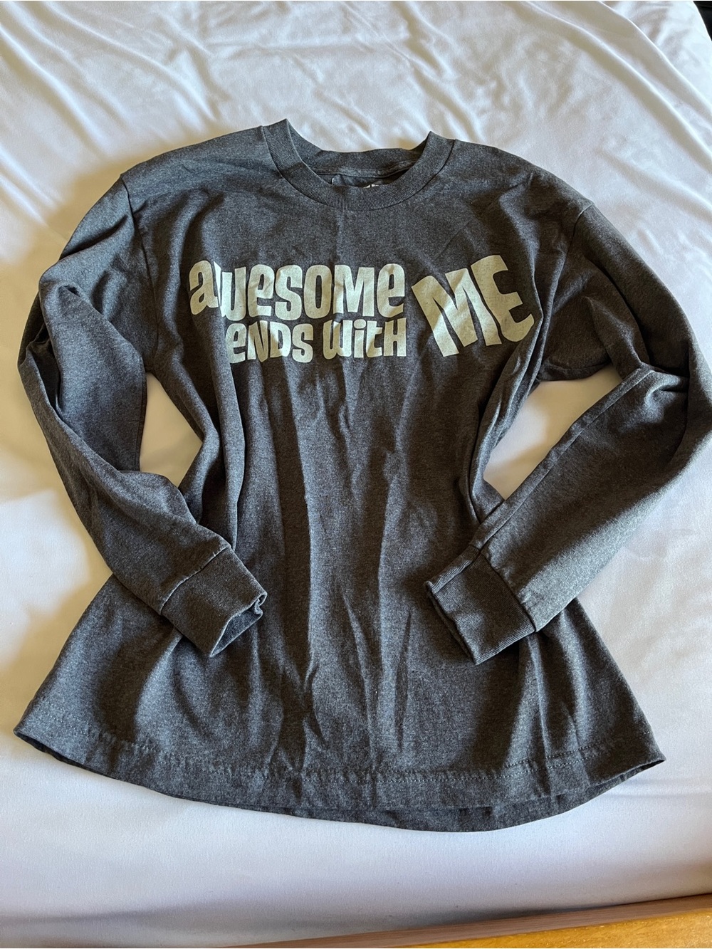 Urban Pipeline X-Large Gray Cotton Blend Long Sleeve Graphic Tee Shirt Model 850